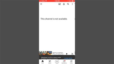 cartoon network youtube channel not available